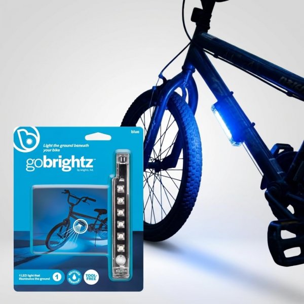 Brightz GoBrightz Blue LED Bike Lights for Night Riding, Frame Light Bar