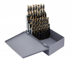 DRILL AMERICA KFD15JSET Split Point Jobber Drill Bit Set, 15 Piece