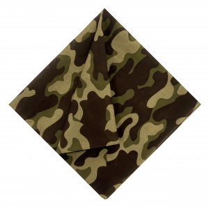 HankieWorld Single Pack Bandanas 60s Premium Cotton Soft Thin Handfeel Large Handkerchief for Men and Women(Camouflage)