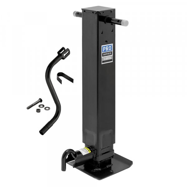 Pro Series 1400980376 Weld-On Jack Square Tube 12000lbs Sidewind Adj Travel