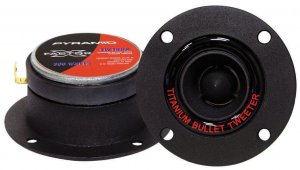 Pyramid TW18BK Black die cast bullet style 300 WATT 3.75" Tweeter Pair