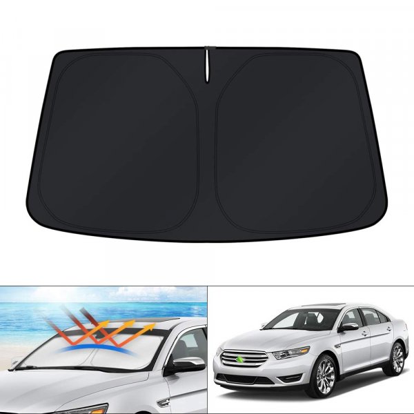 KUST Windshield Sun Shade for Ford Taurus 2013 2014 2015 2016 2017 2018 2019 Accessories Custom Fit Sunshade Sun Visor Protector Foldable Blocks UV Rays Keep Your Car Cooler