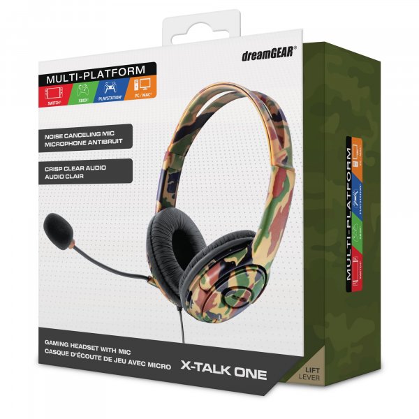 DREAMGEAR DGXB1-6618 Wired Headset with Microphone for Xbox OneÂ® (Camo)