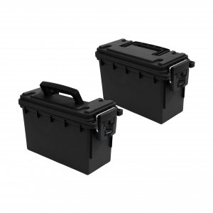 Sheffield 12790 2-Pack Ammo Storage Box, .30 Cal Field Boxes, Lockable Storage Box with Handle, Secures Hunting Gear, Supplies, and Bullets, Made in USA