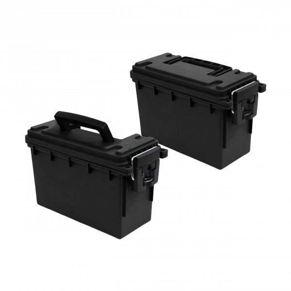 Sheffield 12790 2-Pack Ammo Storage Box, .30 Cal Field Boxes, Lockable Storage Box with Handle, Secures Hunting Gear, Supplies, and Bullets, Made in USA