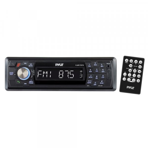 Pyle PLMR17BTB Black Mechless Bluetooth Marine Stereo w/Aux In. USB & SD Reader