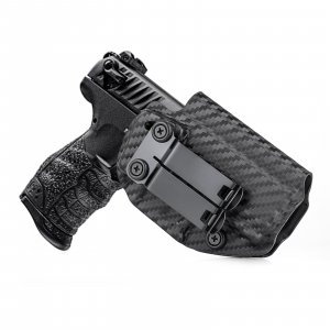 Walther P22 IWB Holster - Compatible with Walther P22 P22Q - Right Hand Draw - .22LR Gun Holster for Men/Women Inside Waistband Concealed Carry - Appendix Carry Holster for Walther P22 - Carbon Fiber