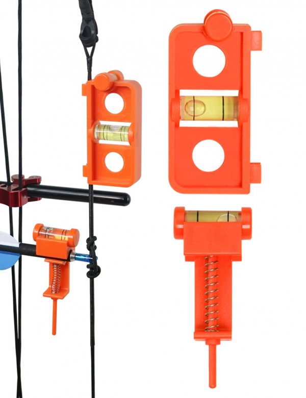 THREE ARCHERS Archery Bow Tuning and Mounting String Level Combo Kit for Compound Bows (Orange)