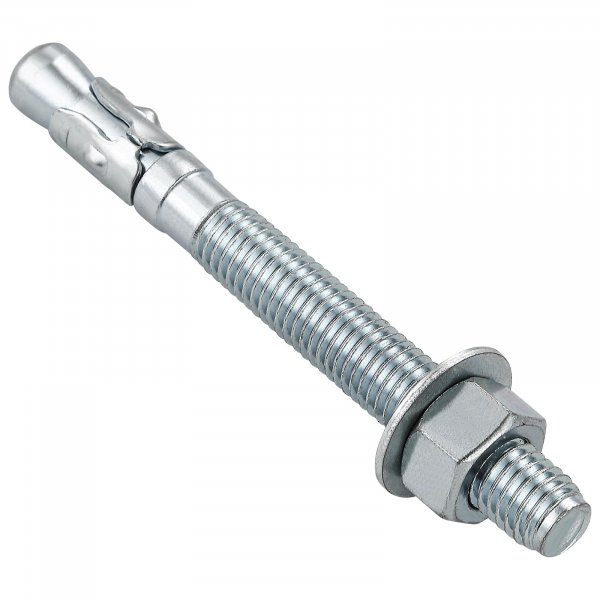 Wensilon 3/8x4" 10Pcs Inch Standard Fasteners for Heavy-Duty Zinc Wedge Anchors for Cement and Concrete