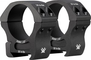 Vortex Optics Pro Series Riflescope Rings - 30mm - Medium Height [1.0 Inches | 25.4 mm], Black