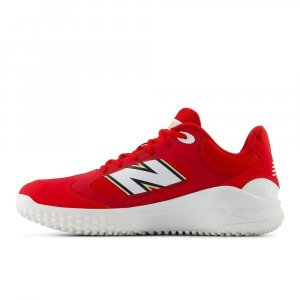 New Balance Men's Fresh Foam 3000 V7 Turf-Trainer Baseball Shoe, Team Red/White, 11 M