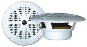 Pyle PLMR61W 6.5" 120 Watt Dual Cone White Marine Speaker pair