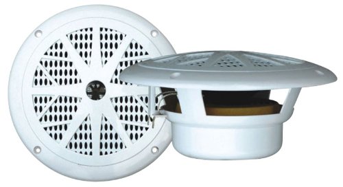 Pyle PLMR61W 6.5" 120 Watt Dual Cone White Marine Speaker pair
