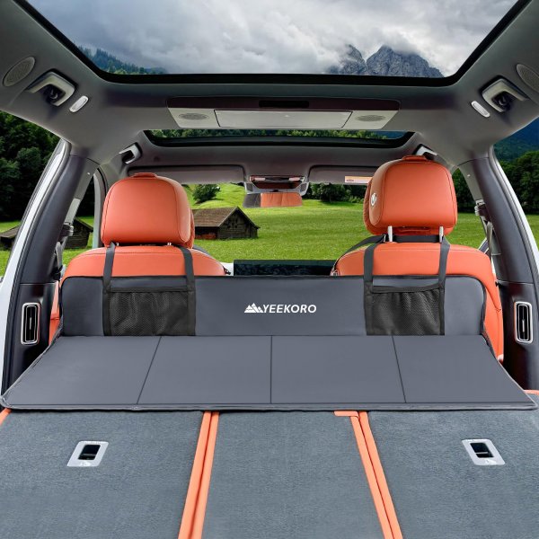 YEEKORO Car Rear Seat Mattress Extension Plate, Foldable Back Seat Extender