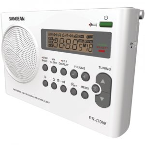 SANGEAN SNGPRD9W AM/FM/NOAA Weather Alert Rechargeable Radio