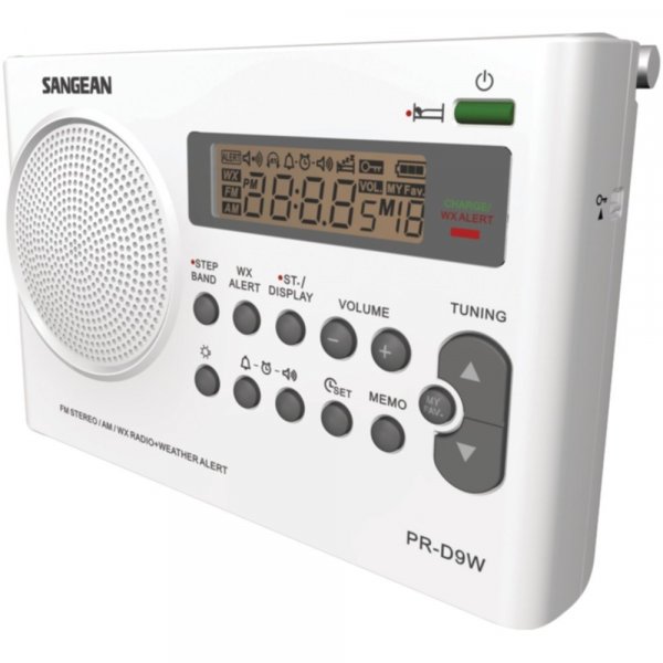 SANGEAN SNGPRD9W AM/FM/NOAA Weather Alert Rechargeable Radio