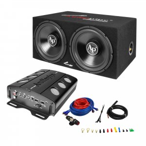 Audiopipe Super Bass Combo pack 600W Max Dual 12" Loaded Box Amp Kit APSB1299PP