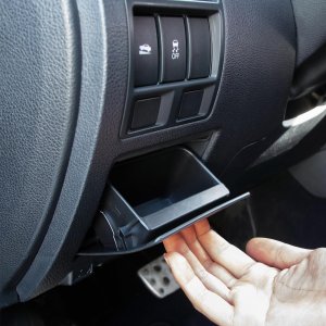 JKCOVER Fuse Coin Box Interior Inner ABS Black Container Storage Dash Tray Compatible with Subaru Forester Outback XV Crosstrek Legacy Impreza WRX STI Ascent (Black)