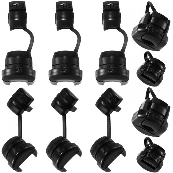 CustomyLife 6N-4 & 4N-4 Round Strain Relief Cord Connector, 10PCS Nylon Insulating Cable Bush Grommet, Electric Cable Protector Buckle for Electrified Railways Power Network Wire-Black