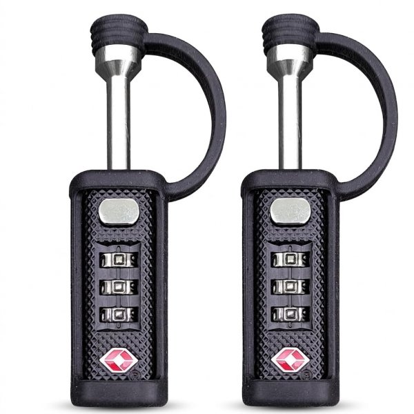 TSA Approved Tactical Gun Case Lock - Protective Rubber Sleeve & Cut-Resistant MonoShaft - Secure Single Shaft Padlock for Guns Luggage Rifles Pistols & Revolver Cases - Child Safe