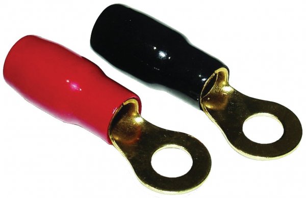 American Bass ABRT8 8 Gauge Gold Plated Ring Terminal 6 pack