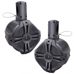 Power Acoustik MWT80T Marine 8" 750 Watt Wake Tower Speaker Titanium (Pair)