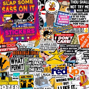225 PCS Funny Hard Hat Stickers for Men (Dirty) Adult Humor Waterproof Vinyl Welding Helmet, Tool Box, Electrician, Mechanic Construction - Sarcastic Gifts for Men No Repeat