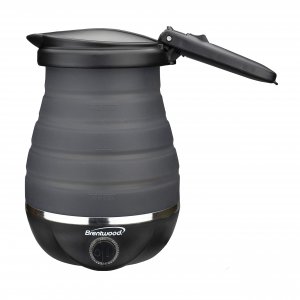 Brentwood Appliances KT-1508BK .85Q Dual-Voltage Collapsible Travel Kettle (Black)