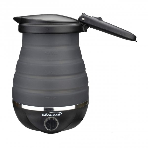 Brentwood Appliances KT-1508BK .85Q Dual-Voltage Collapsible Travel Kettle (Black)