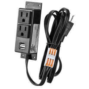 Gun Safe Power Outlet Kit, Briidea Gun Safe Accessory Electrical Outlet with USB for Interior Dehumidifiers and Lights