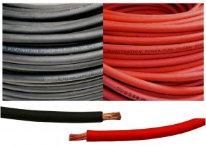 4 Gauge 4 AWG 25 Feet Black + 25 Feet Red Welding Battery Pure Copper Flexible Cable Wire - Car, Inverter, RV, Solar