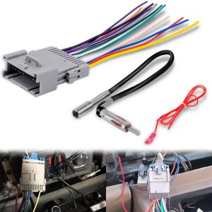 Bedalio Stereo Wiring Harness with Factory Antenna Plug to Aftermarket Radio Connector Kit for 2003-2006 Chevy Silverado/Suburban GMC Sierra Yukon/Buick Century Rainier