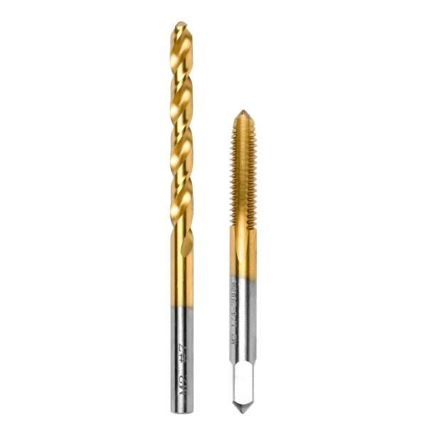 RURITKIT 1/4"-20 UNC Tap and #7 Drill Bit Kit, M2 HSS Drill and Tap Set, Combination of Drill and Tap Kit for Metal