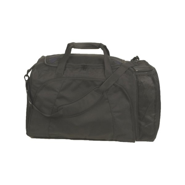 Champion Sports 600 Denier® Multi Compartment Football Equipment Bag with Handles and Shoulder Strap -Black