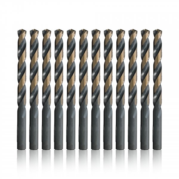 Drill America #16 High Speed Steel Black & Gold KFD Split Point Drill Bit (Pack of 12), KFD Series