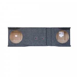Qpower Dual 10" Empty Woofer Box For '01-07 Chevy/GMC Crew Cab 1500/2500/3500 HD