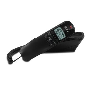 AT&T TR1909B Corded Trimline Phone with Caller ID (Black)