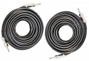 Ignite Pro 2x 1/4" to 1/4" 50 Ft. True 12 Gauge Wire AWG DJ/ Pro Audio Speaker Cable, Pair