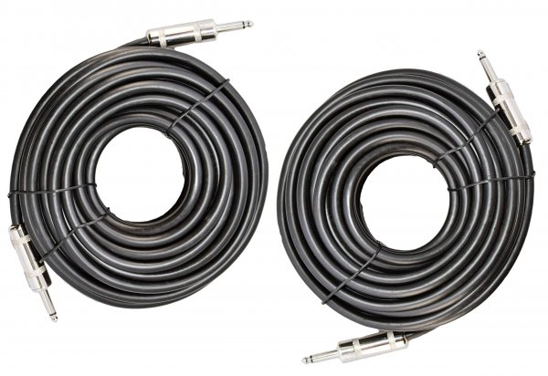Ignite Pro 2x 1/4" to 1/4" 50 Ft. True 12 Gauge Wire AWG DJ/ Pro Audio Speaker Cable, Pair