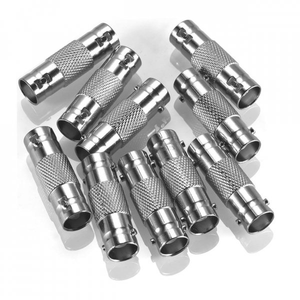 Warmstor 20 Pack BNC Female to BNC Female CCTV Security Camera Adapter Coupler Straight Extender Connector