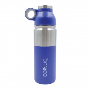 Brentwood App. G-1018BL GeoJug 18oz S.Steel Vacuum-Insulated Water Bottle (Blue)