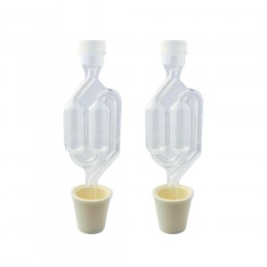 Fastrack Twin Bubble Airlock and Carboy Bung (2-Pack) | Fermentation Airlocks for Homebrewing Beer, Wine, Mead, and Kombucha