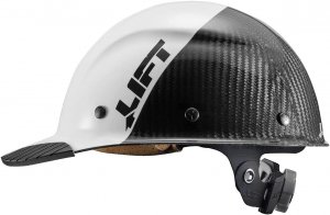 Lift Safety HDC50C19WC DAX Carbon Fiber Cap Brim 50-50 White Black