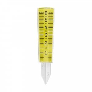 Taylor Precision Products, ClearVu Rain and Sprinkler Gauge, 6 Inch Capacity, Clear