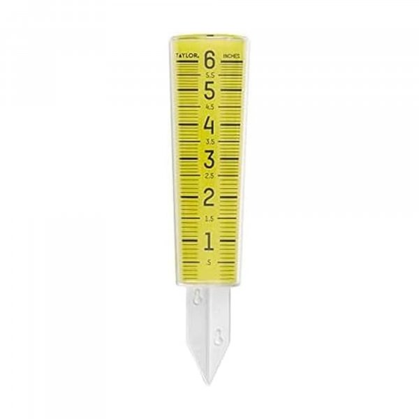 Taylor Precision Products, ClearVu Rain and Sprinkler Gauge, 6 Inch Capacity, Clear