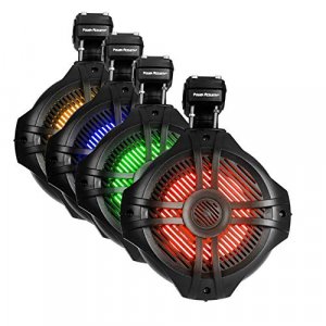 Power Acoustik MWT80BL Marine 8 2-Way Wakeboard Speakers w/RGB LED