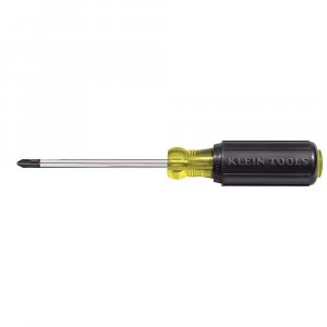 Klein Tools 603-4 Screwdriver, Made in USA, #2 Phillips Tip, Cushion Grip, Precision Machined Electrician Screwdriver, Home Improvement
