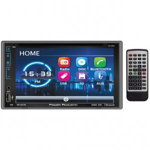 Power Acoustik PD627B D.DIN 6.2" AM/FM/CD/DVD/BT with Capacitive Flat Glass Face