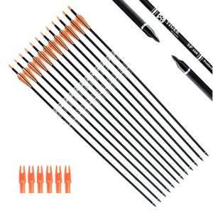 TIGER ARCHERY 30" Carbon Arrows for Compound Recurve Bow Hunting Target