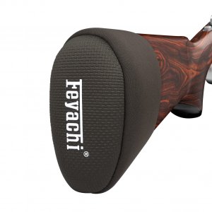Feyachi Recoil Pad for Shotgun - Gel Filled Slip On Recoil Pads Shock Absorbing Trap Shooting Accessories Non-Slip Rifle Buttstock Pad for Hunting Shooting & Outdoor Tactical Use, Wood